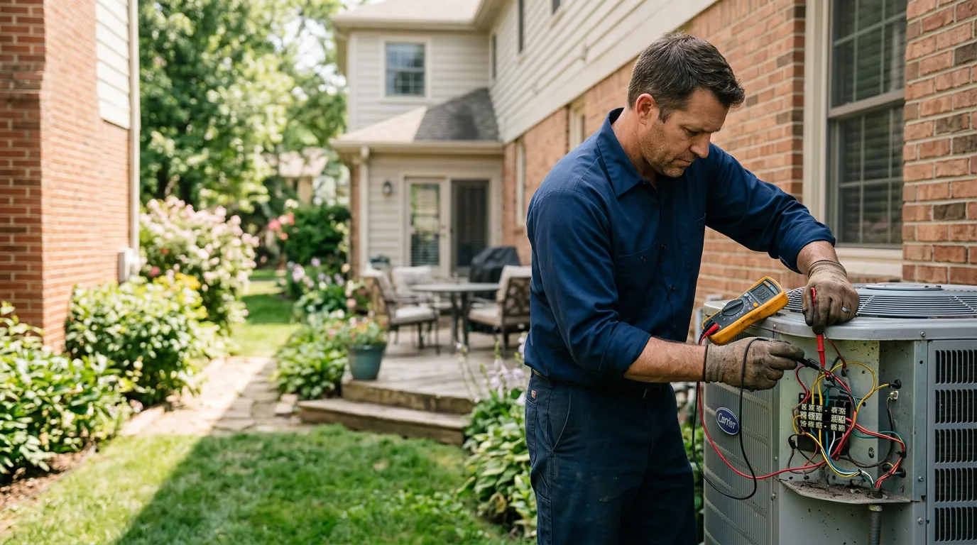 HVAC technician working near Rock Island, IL